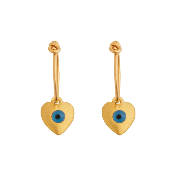 Little Love Eye Slim Hoops - Eye M Hearts - Ileana Makri