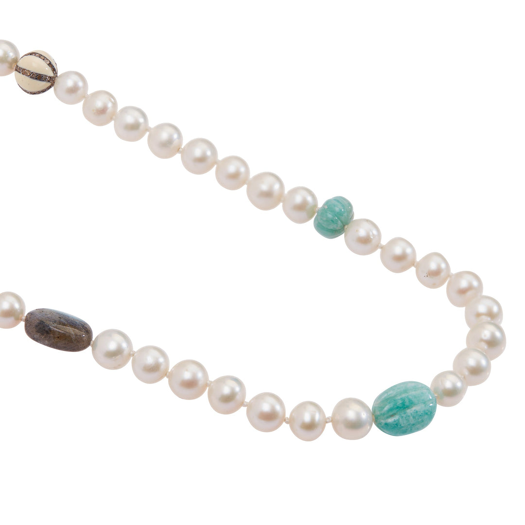 Long Pearl Globetrotter Necklace 205 (95cm) - Globetrotter - Ileana Makri