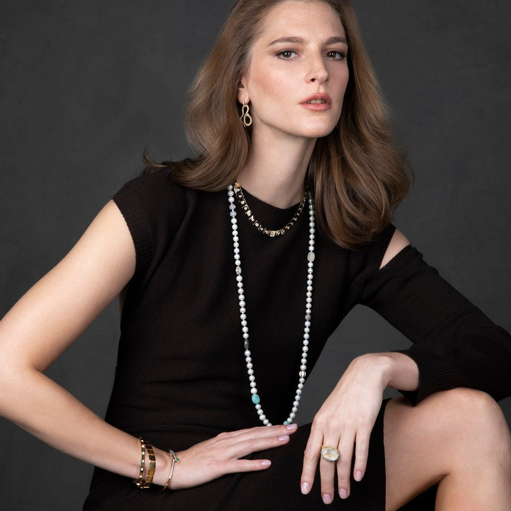 Long Pearl Globetrotter Necklace 205 (95cm) - Globetrotter - Ileana Makri