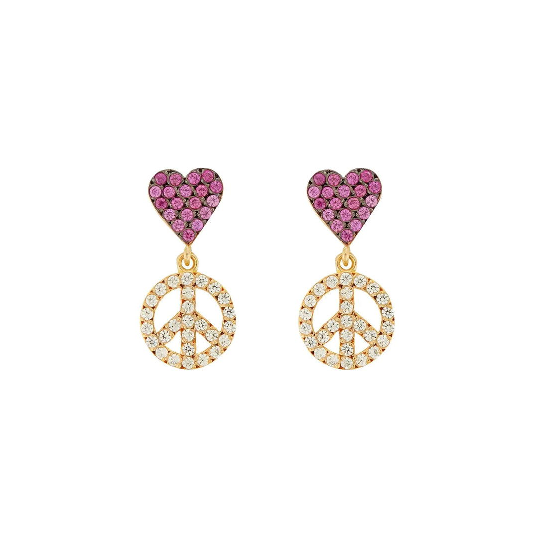 Love and Peace Earrings YP-RUZ - Eye M Hearts - Ileana Makri store