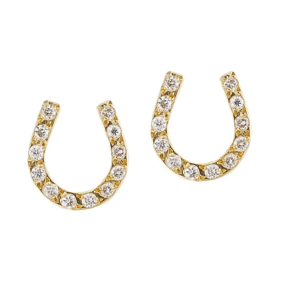 Lucky Horseshoe Studs Y - D - SYMBOLS - Ileana Makri