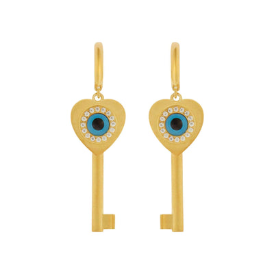 Lucky Key Earrings - Emily in Paris - Ileana Makri store