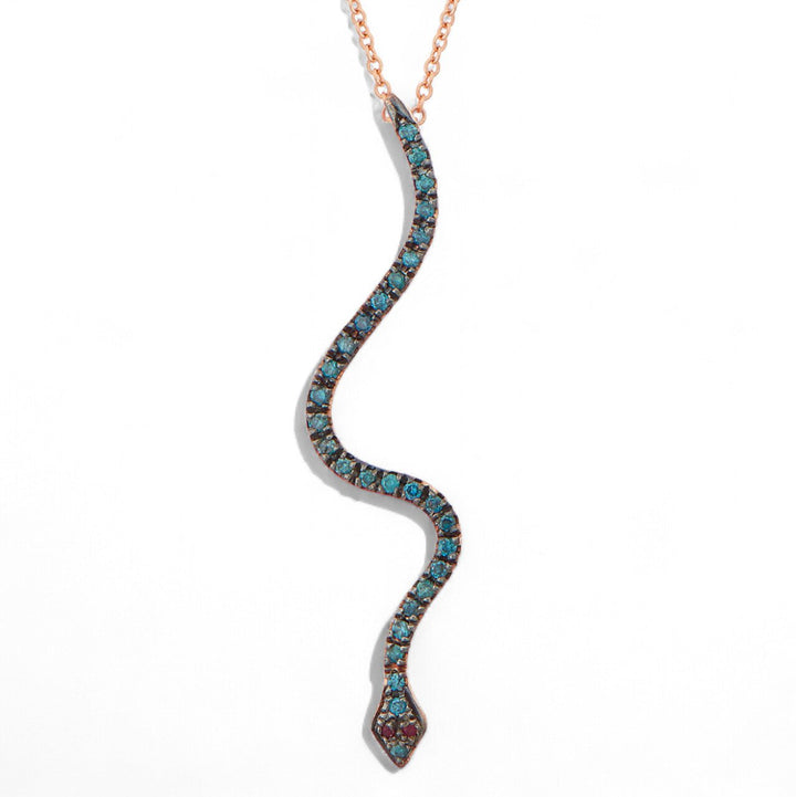 Lucky Snake Azure Pendant - SNAKES - Ileana Makri
