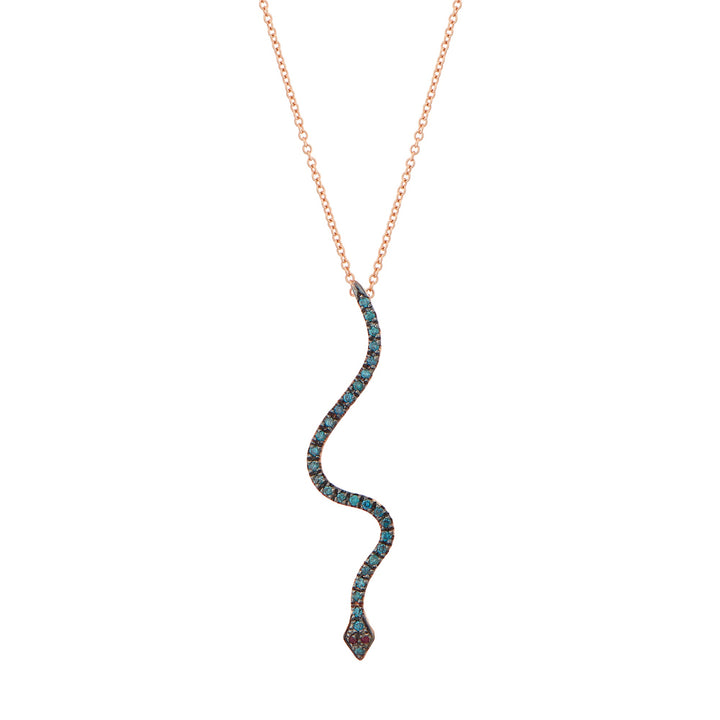 Lucky Snake Azure Pendant - SNAKES - Ileana Makri