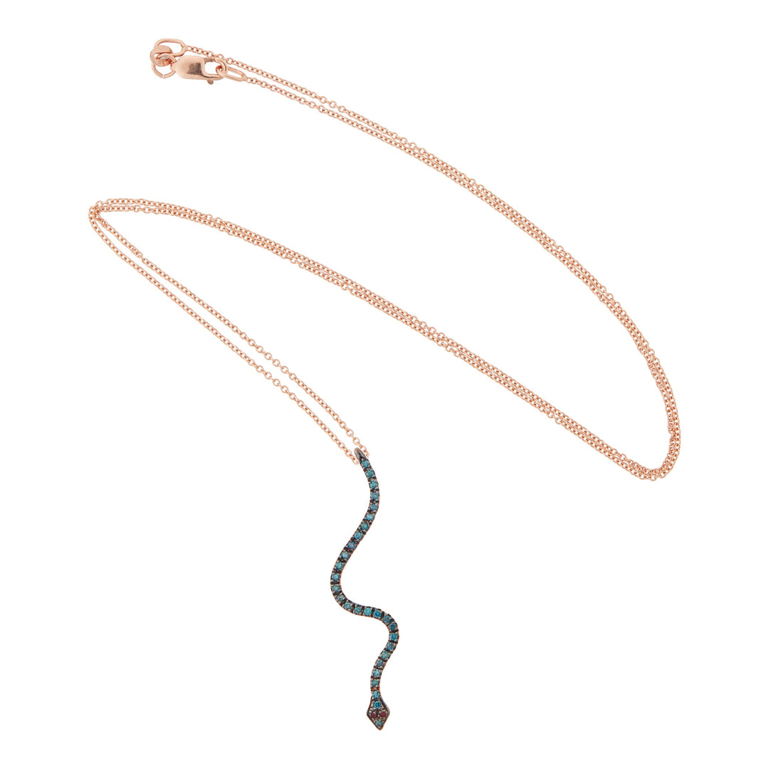 Lucky Snake Azure Pendant - SNAKES - Ileana Makri