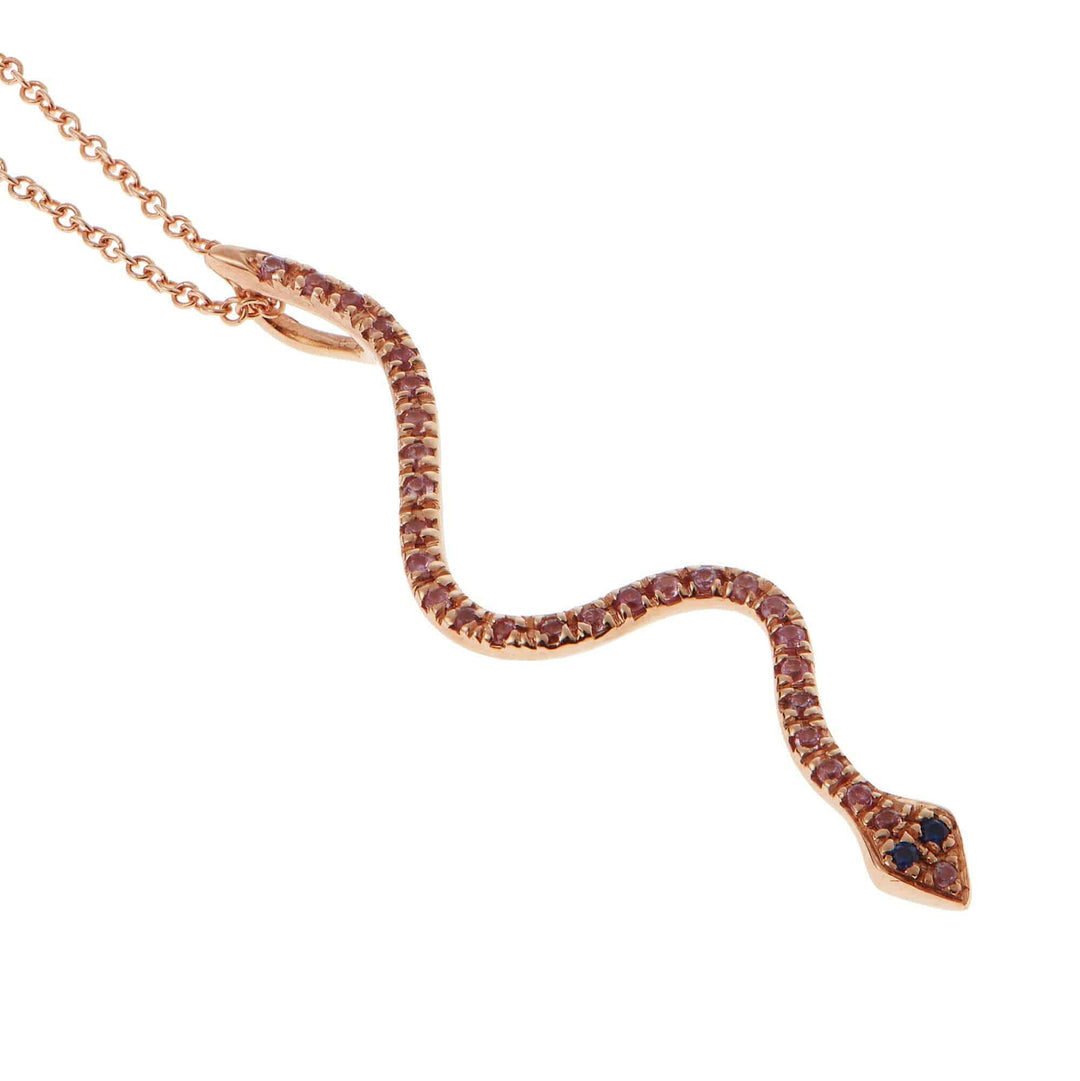 Lucky Snake Blush Pendant - SNAKES - Ileana Makri