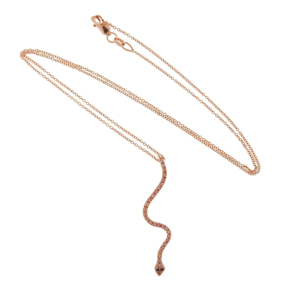Lucky Snake Blush Pendant - SNAKES - Ileana Makri