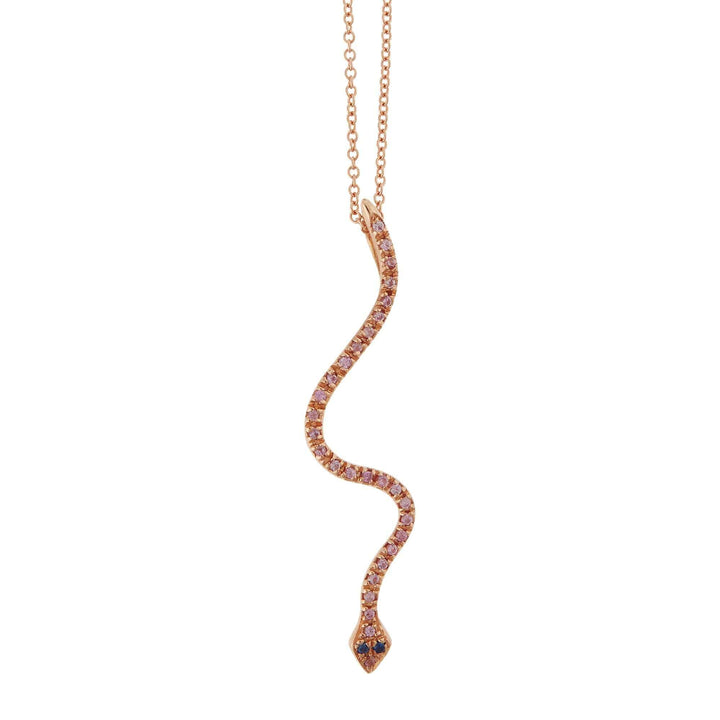 Lucky Snake Blush Pendant - SNAKES - Ileana Makri