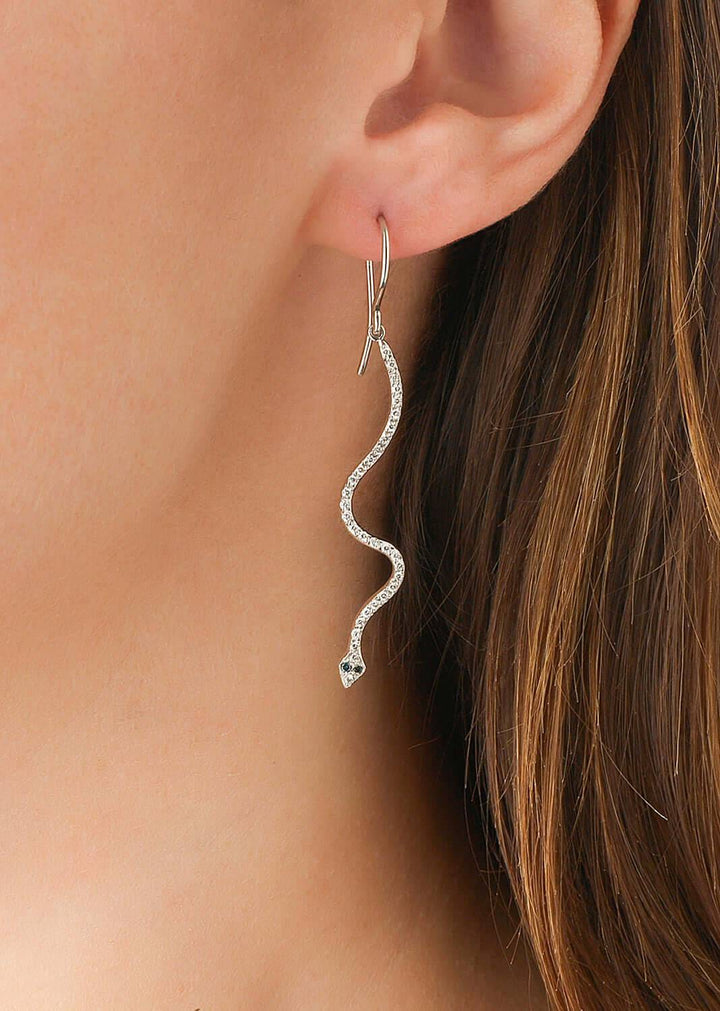 Lucky Snake Earrings W - D - BLUE D - SNAKES - Ileana Makri