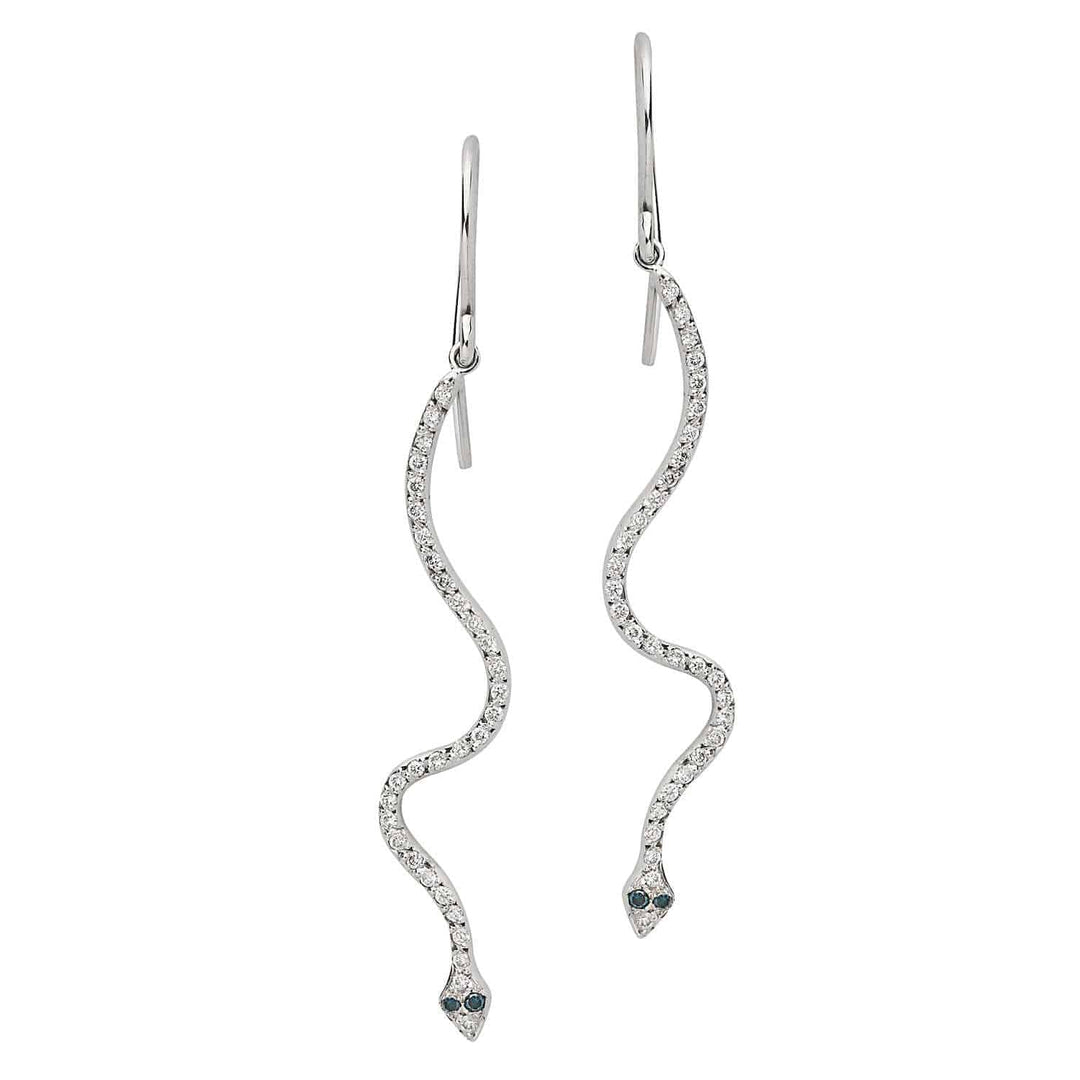 Lucky Snake Earrings W - D - BLUE D - SNAKES - Ileana Makri