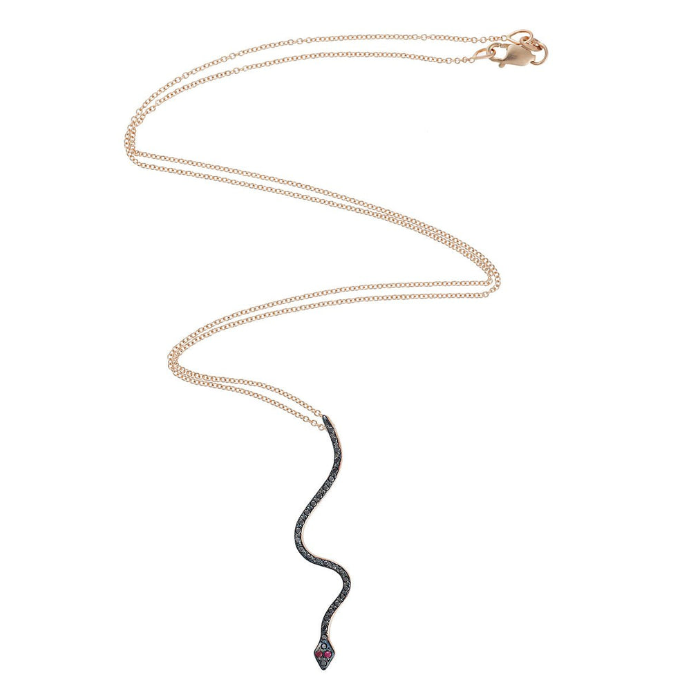 Lucky Snake Noir Pendant - SNAKES - Ileana Makri