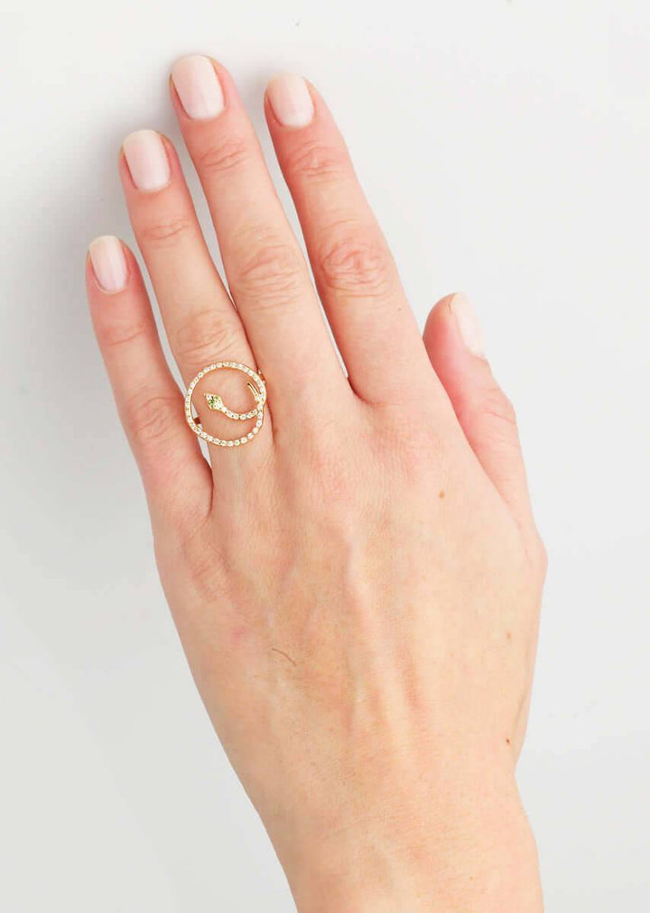 Lucky Snake Ring Y - D - Ts - SNAKES - Ileana Makri