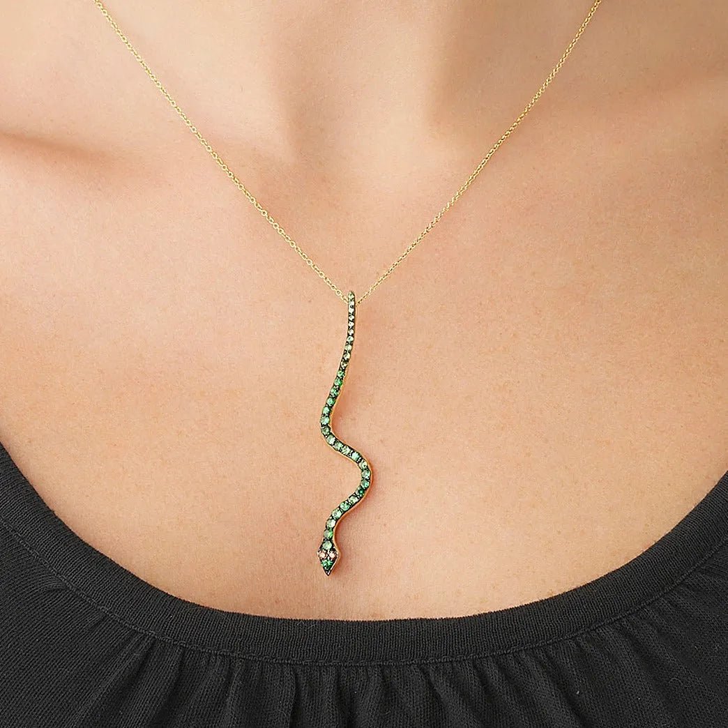 Lucky Snake Verdant Pendant - SNAKES - Ileana Makri