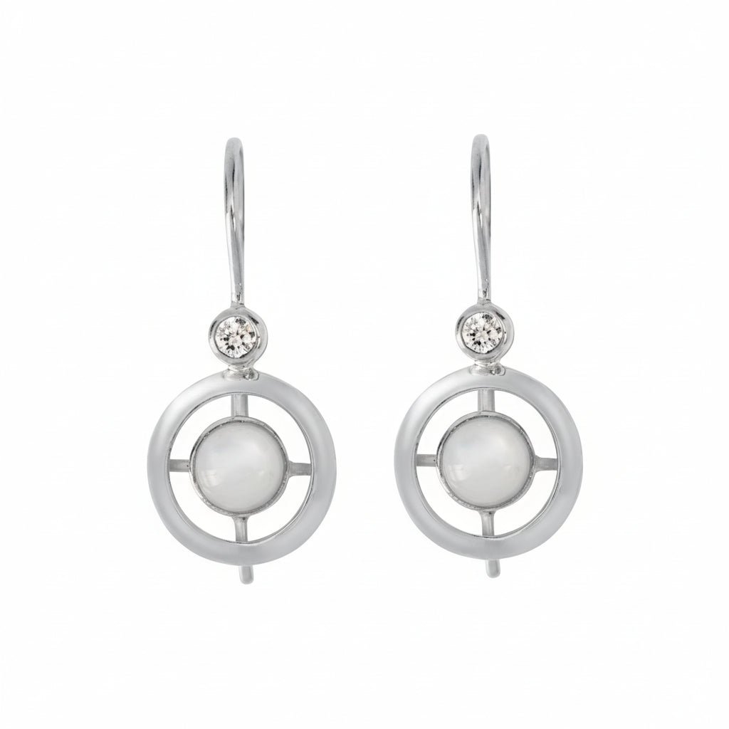 Luna Orbit Earrings SLV - Eye M Core - Ileana Makri