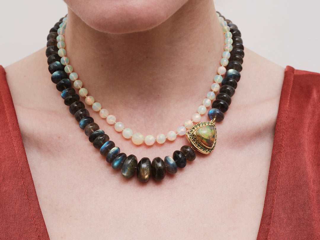 Aurora Opal Labradorite Necklace