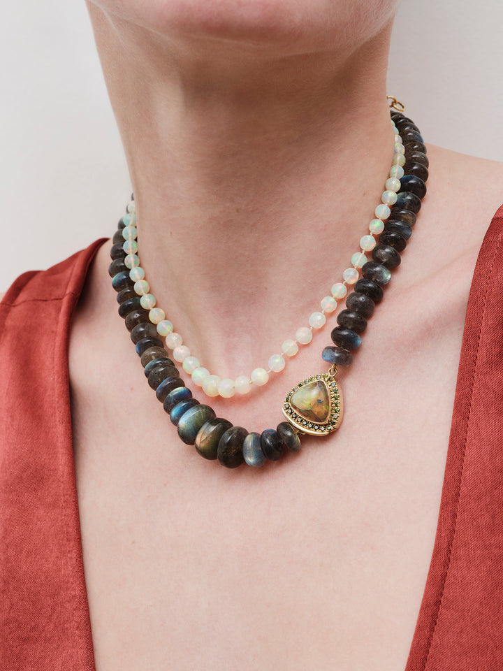 Aurora Opal Labradorite Necklace