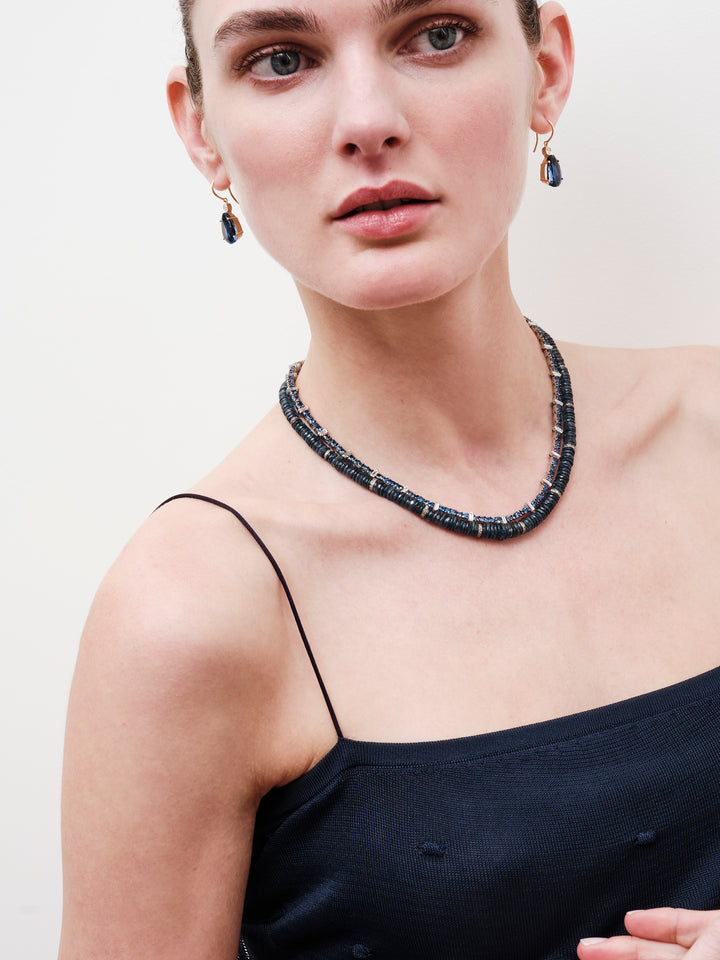 Globetrotter Sapphire Rondelles Necklace (43cm)