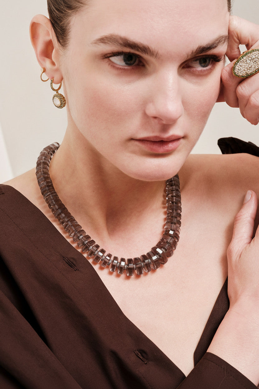 Aura Smoky Quartz Necklace