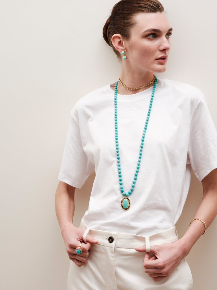 Turquoise Talisman Necklace (90cm)