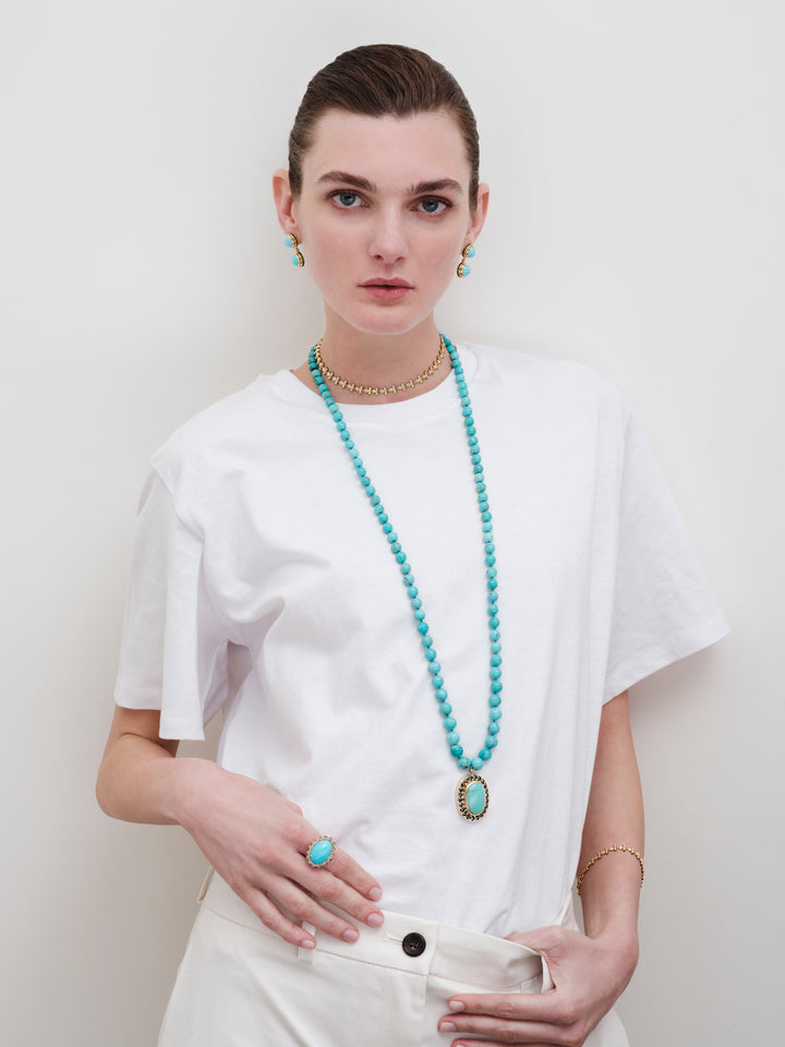 Turquoise Talisman Necklace (90cm)