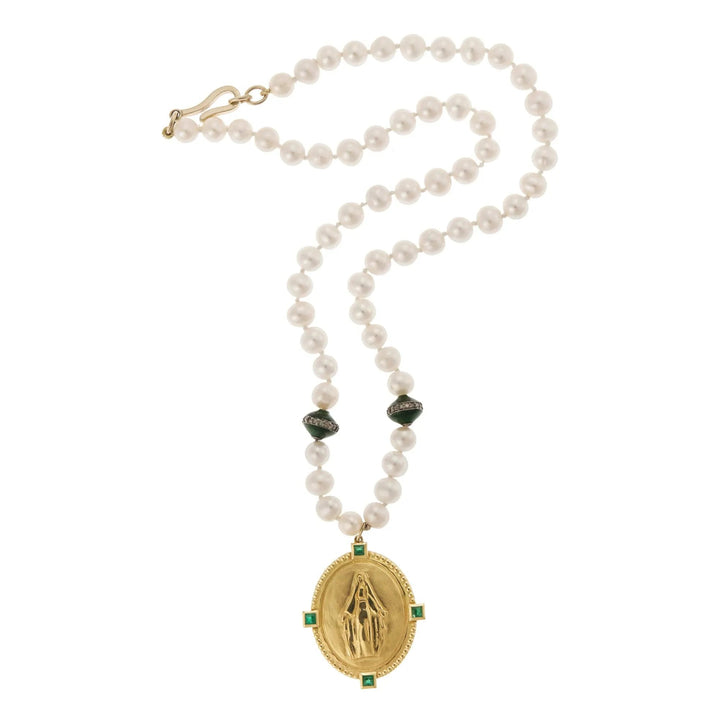 Madonna Pearl Necklace (43cm) - SYMBOLS - Ileana Makri