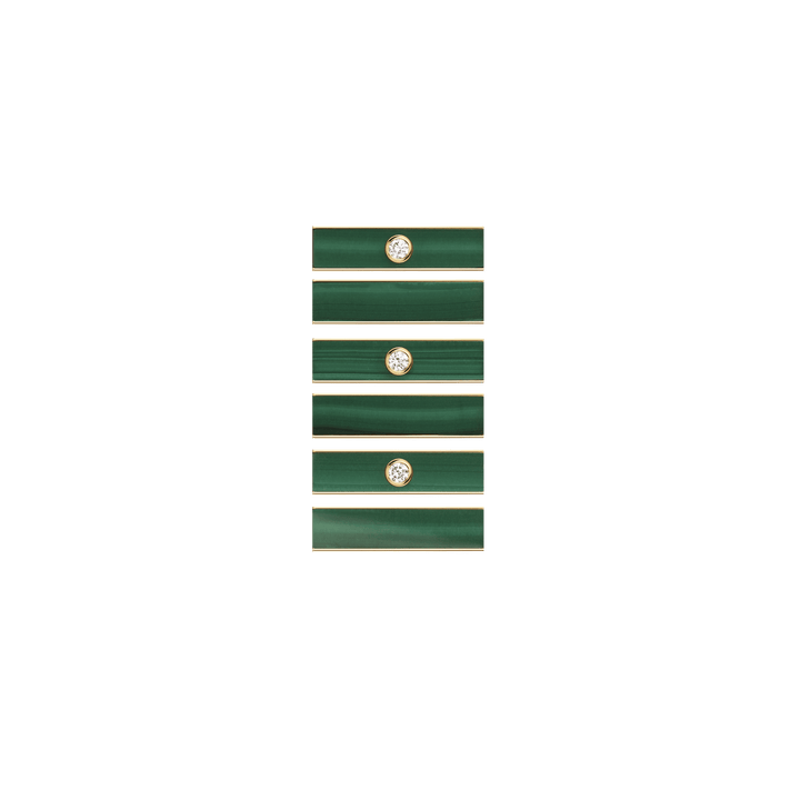 Malachite & Diamond Baby Locket (37cm) - Marie Lichtenberg - Ileana Makri