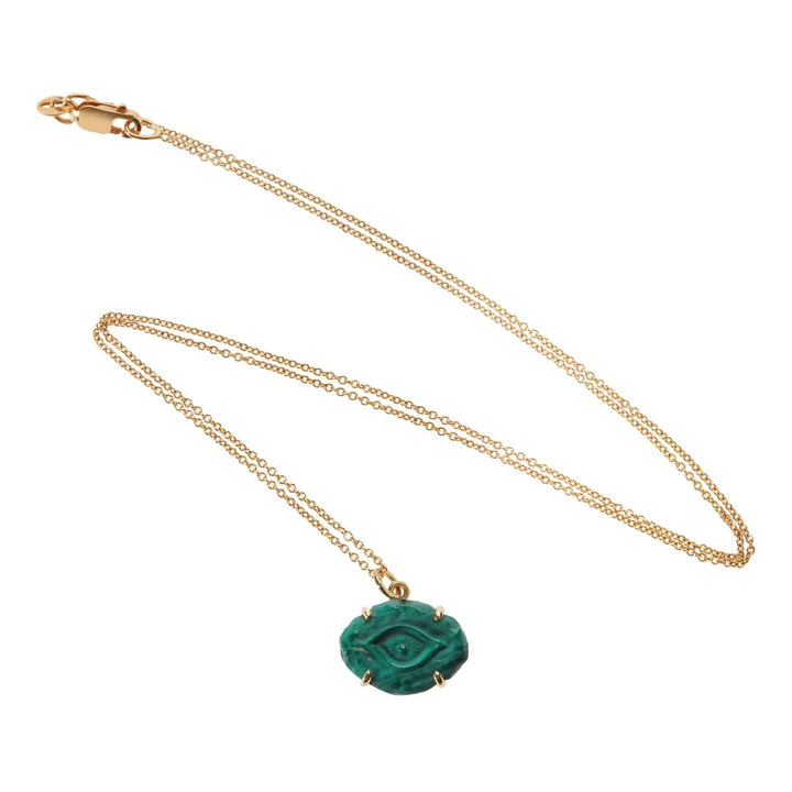 Malachite Evil Eye - Exclusive - Ileana Makri store