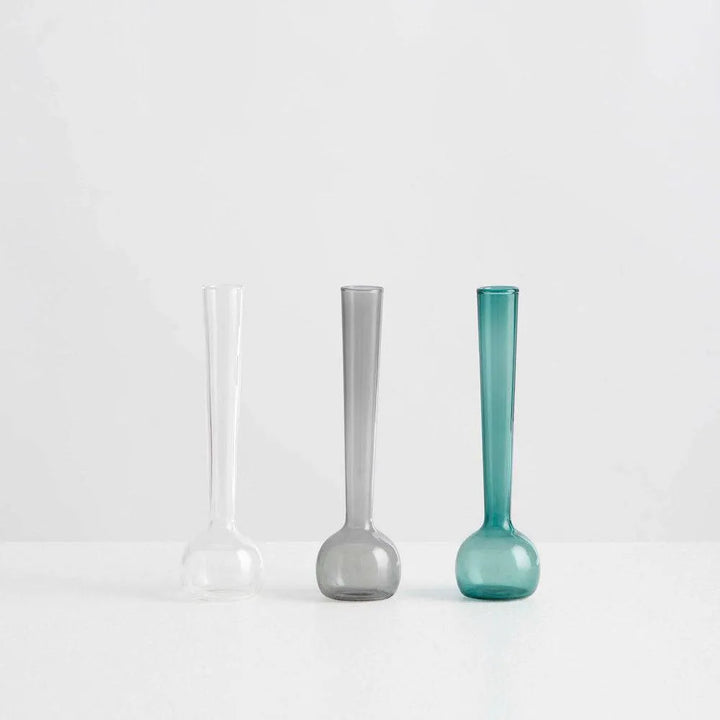 Margot Vase Trio | Smoke Teal Clear - Maison Balzac - Ileana Makri store