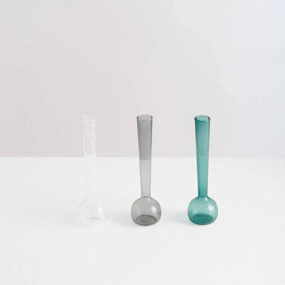 Margot Vase Trio | Smoke Teal Clear - Maison Balzac - Ileana Makri store