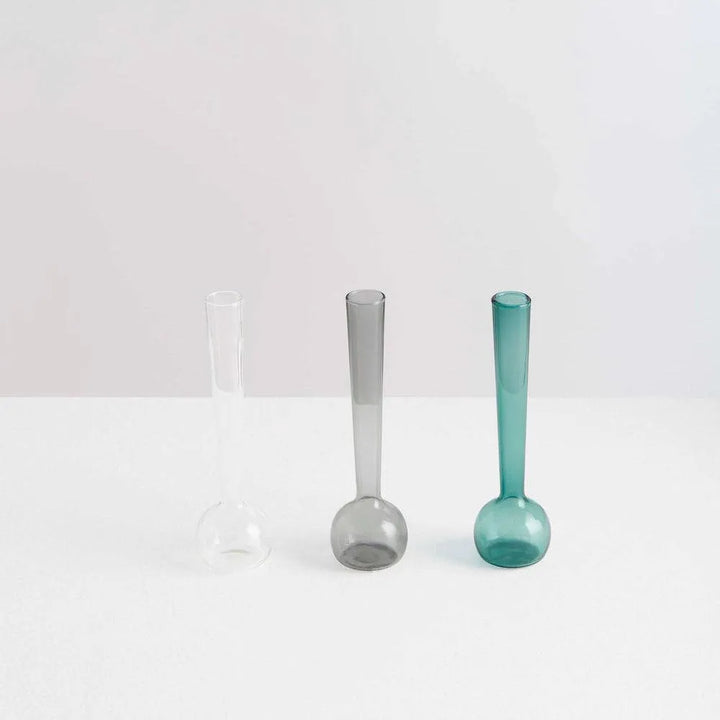 Margot Vase Trio | Smoke Teal Clear - Maison Balzac - Ileana Makri store