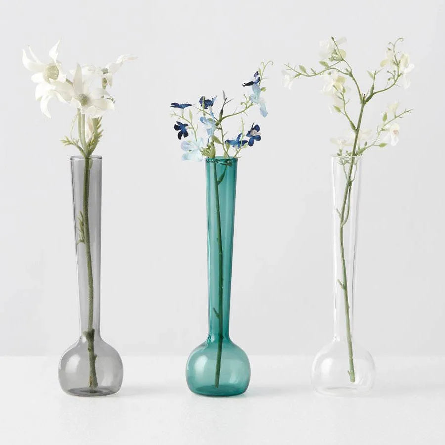 Margot Vase Trio | Smoke Teal Clear - Maison Balzac - Ileana Makri store