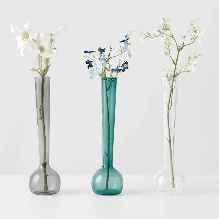 Margot Vase Trio | Smoke Teal Clear - Maison Balzac - Ileana Makri store