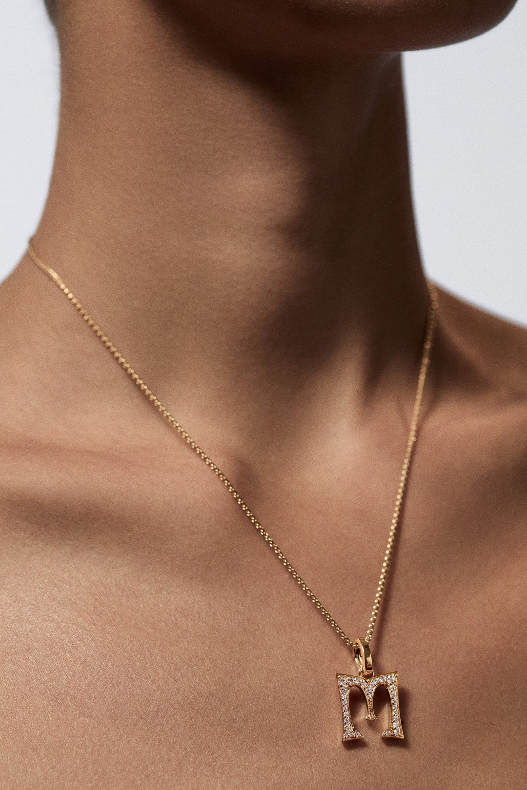 Diamond Letter M Charm