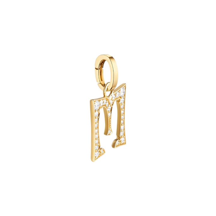 Diamond Letter M Charm