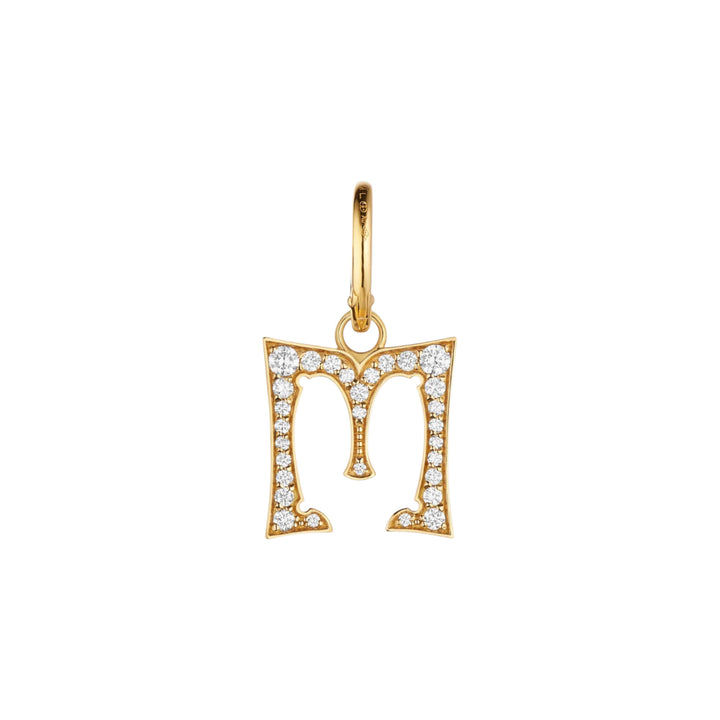Diamond Letter M Charm