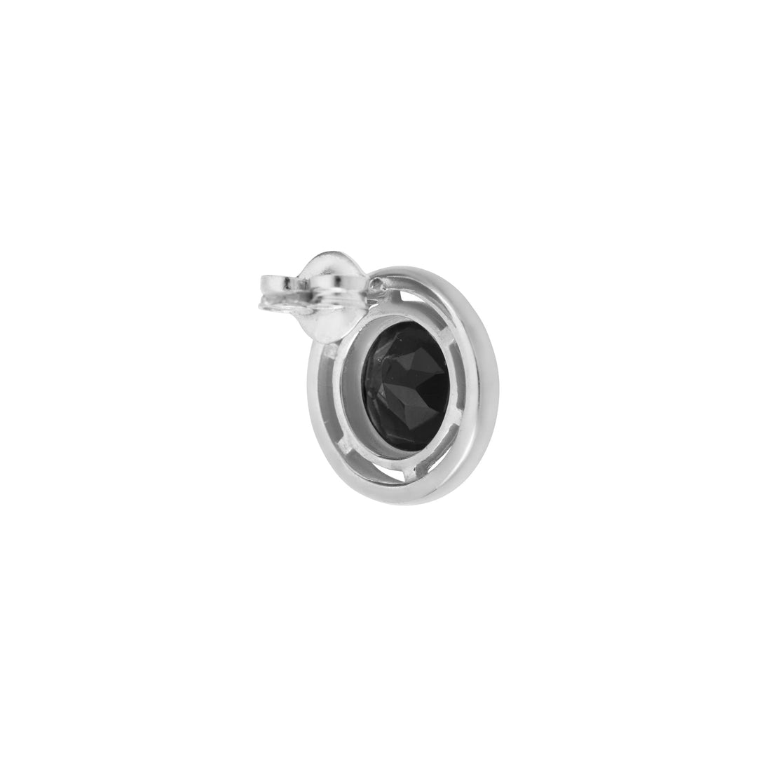 Maxi Orbit Studs Black Onyx SLV - Eye M Core - Ileana Makri