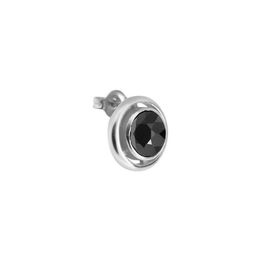 Maxi Orbit Studs Black Onyx SLV - Eye M Core - Ileana Makri