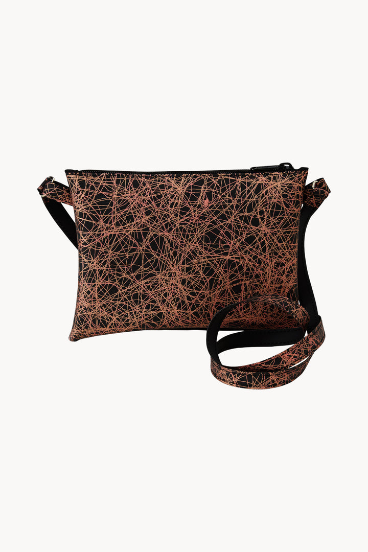 Medium Pocket Bag in Pink Metallic Threads