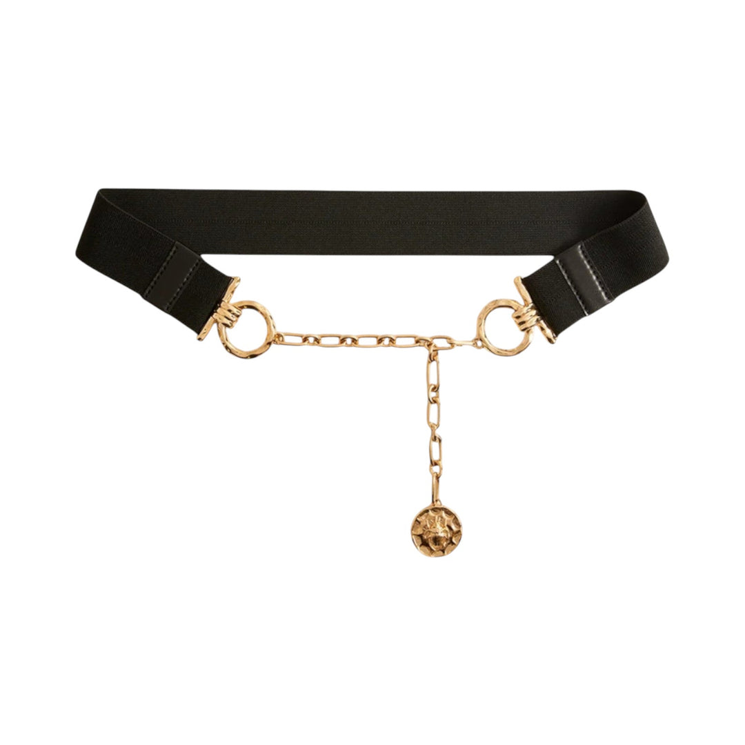 Medallion Belt Solid Black - La Double J Accessories - Ileana Makri