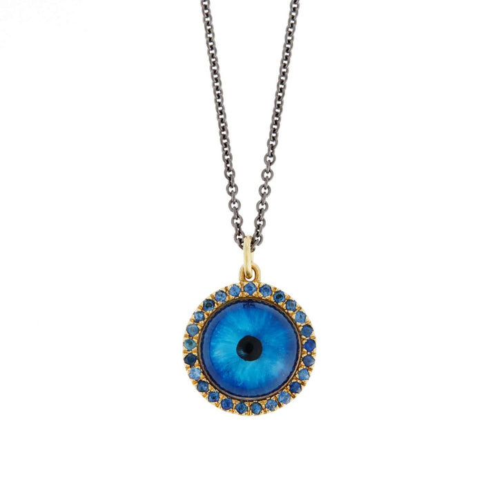Medium Deep Blue Glass Evil Eye Y - BS - GLASS - EVIL EYE - Ileana Makri