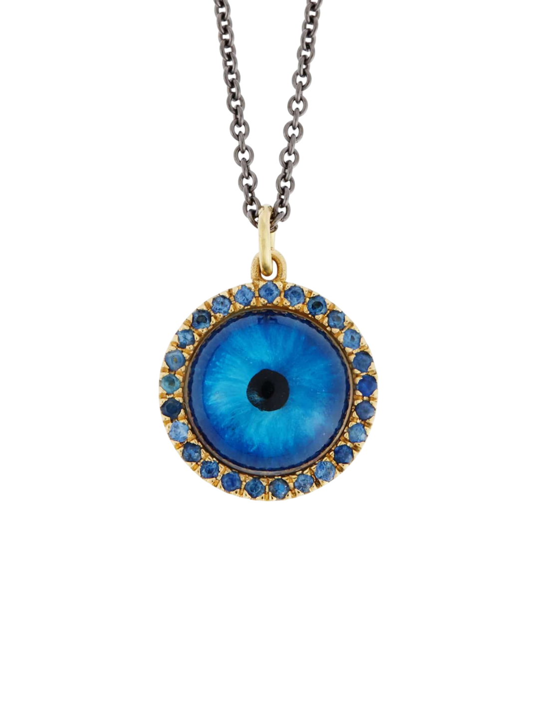 Medium Deep Blue Glass Evil Eye Y - BS - GLASS - EVIL EYE - Ileana Makri