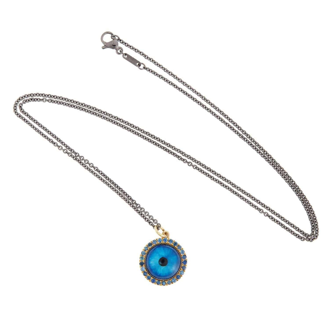 Medium Deep Blue Glass Evil Eye Y - BS - GLASS - EVIL EYE - Ileana Makri