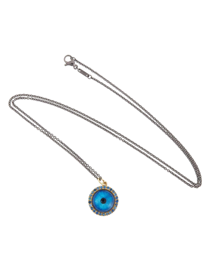 Medium Deep Blue Glass Evil Eye Y - BS - GLASS - EVIL EYE - Ileana Makri