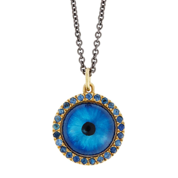 Medium Deep Blue Glass Evil Eye Y-BS-GLASS - EVIL EYE - Ileana Makri store