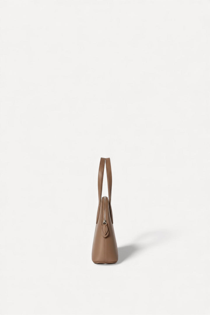 Medium Ingrid Bag in Taupe Leather - The Row - Ileana Makri