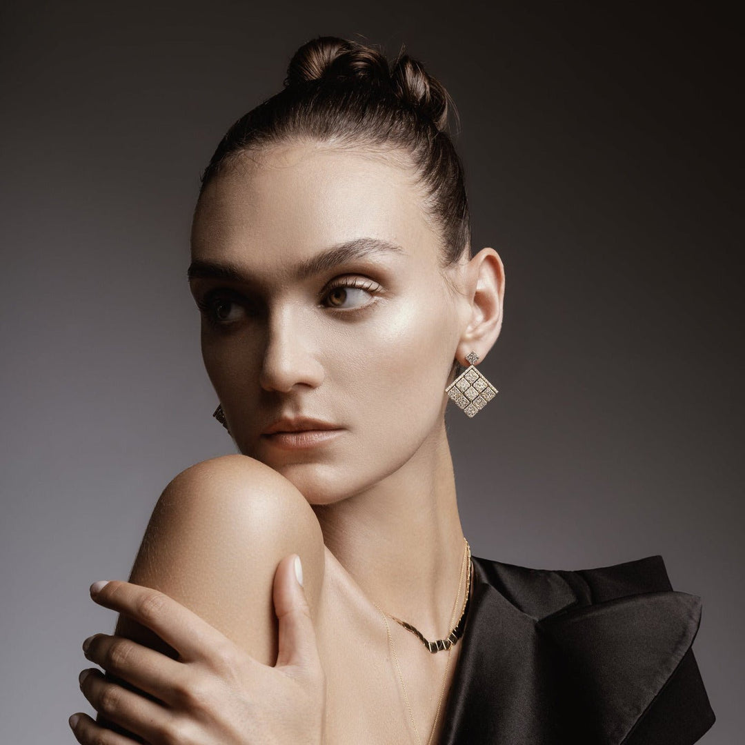 Medium Tile Curtain Earrings Y - D - Tile - Ileana Makri