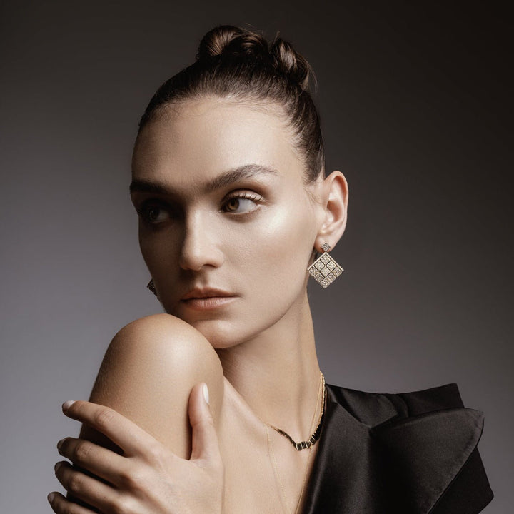 Medium Tile Curtain Earrings Y - D - Tile - Ileana Makri