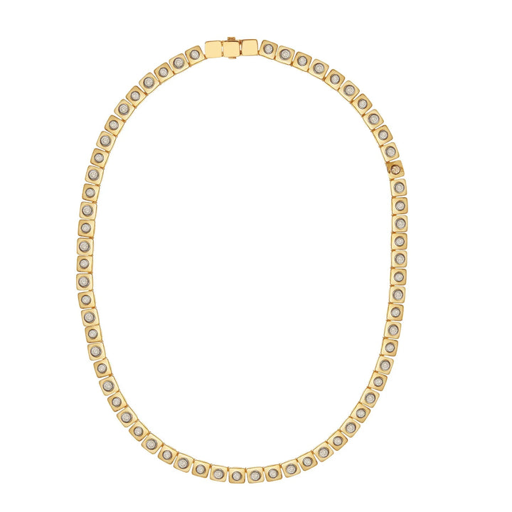 Medium Tile Diamond Necklace - Tile - Ileana Makri