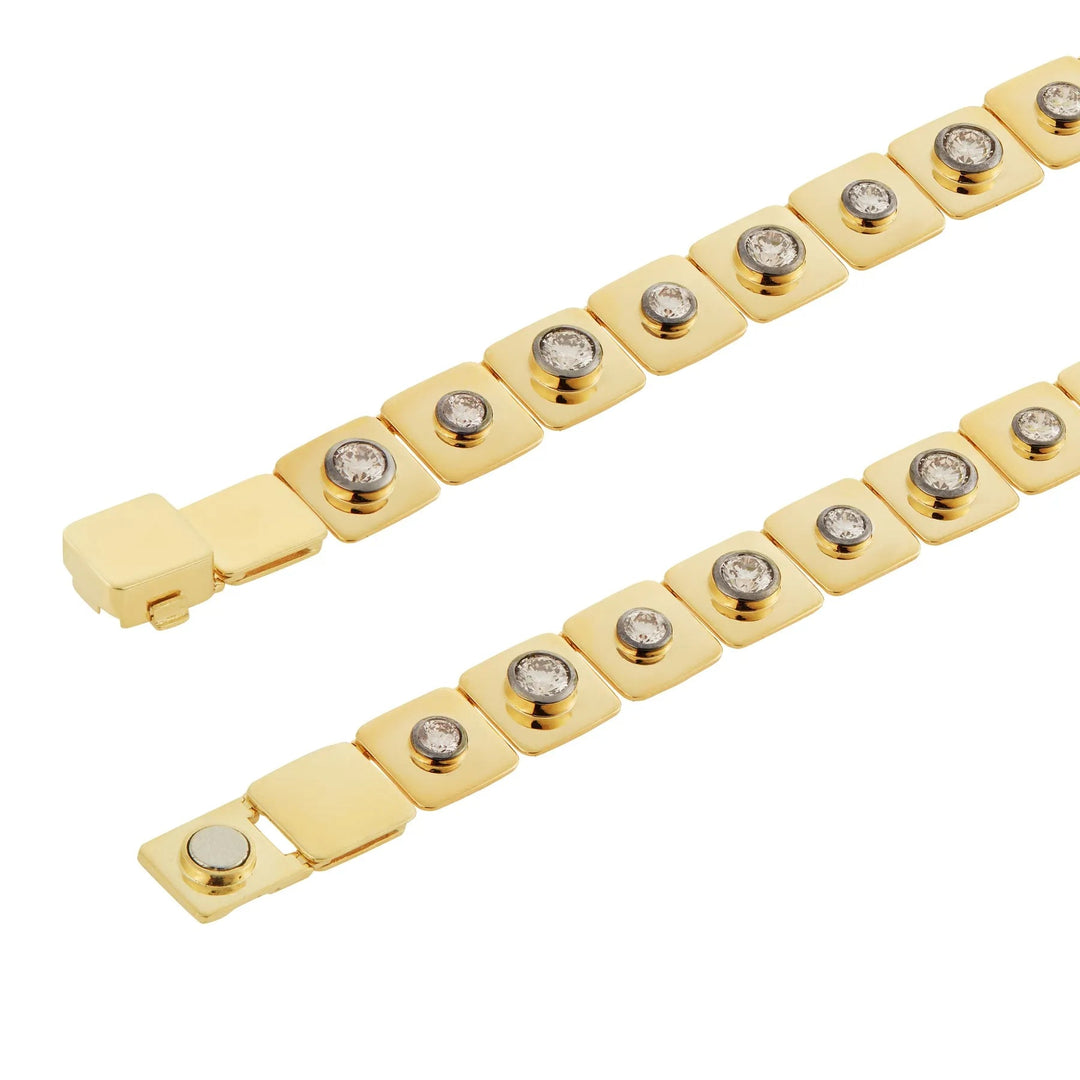 Medium Tile Diamond Necklace - Tile - Ileana Makri