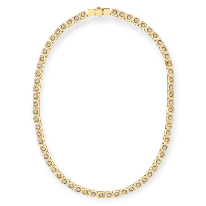 Medium Tile Diamond Necklace - Tile - Ileana Makri